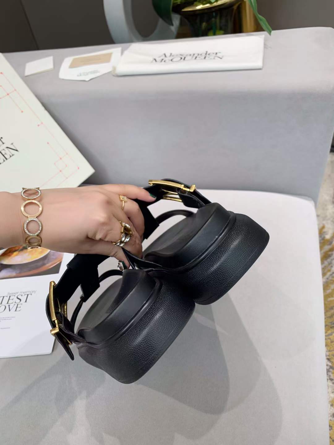 Women A*lexander M*cqueen Top Sandals