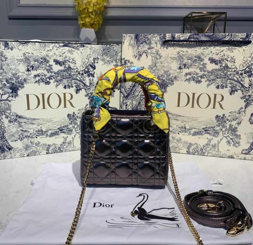 D*ior Top Bag 17*8*14cm