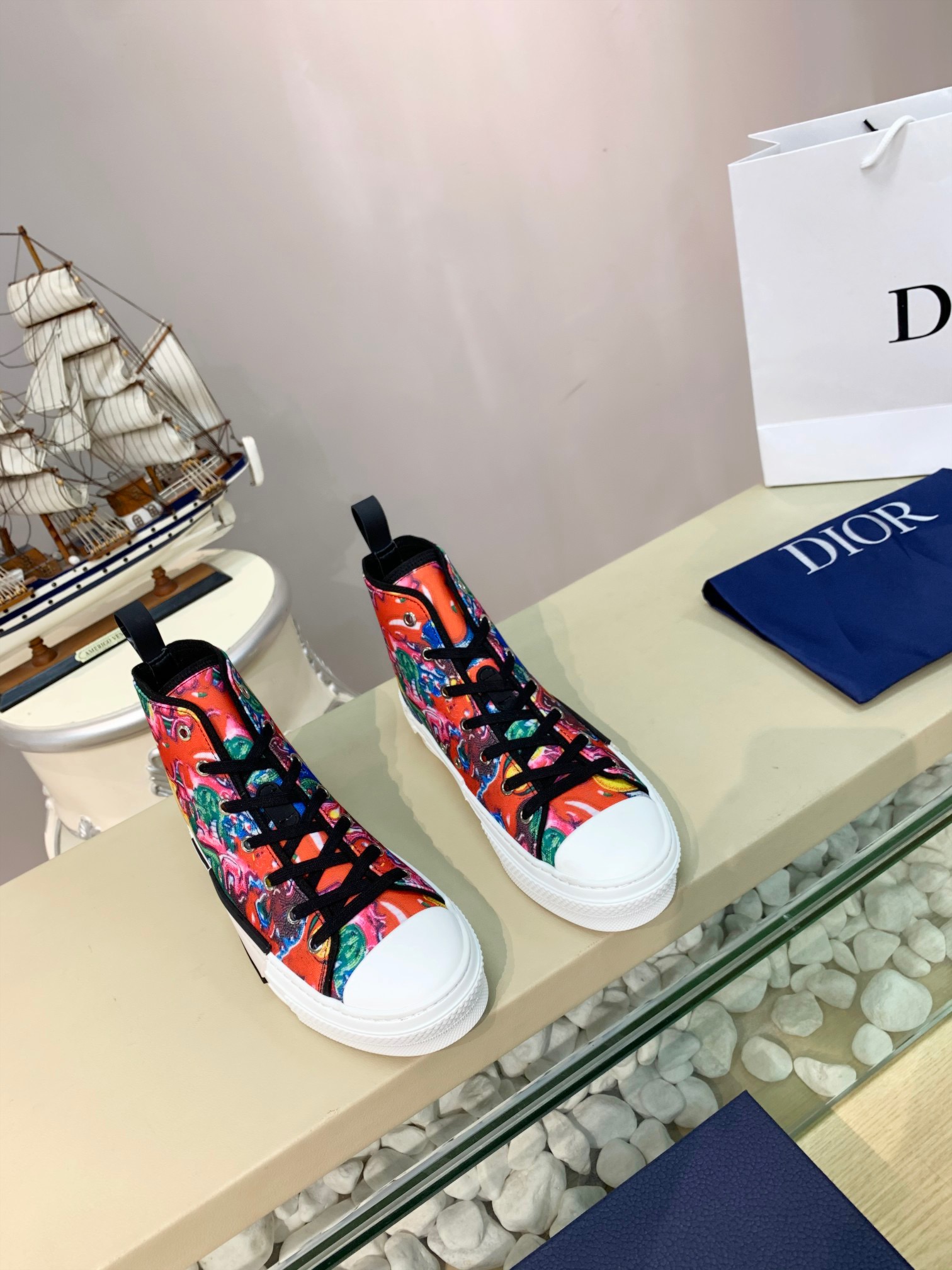 Men Women D*ior Top Sneakers