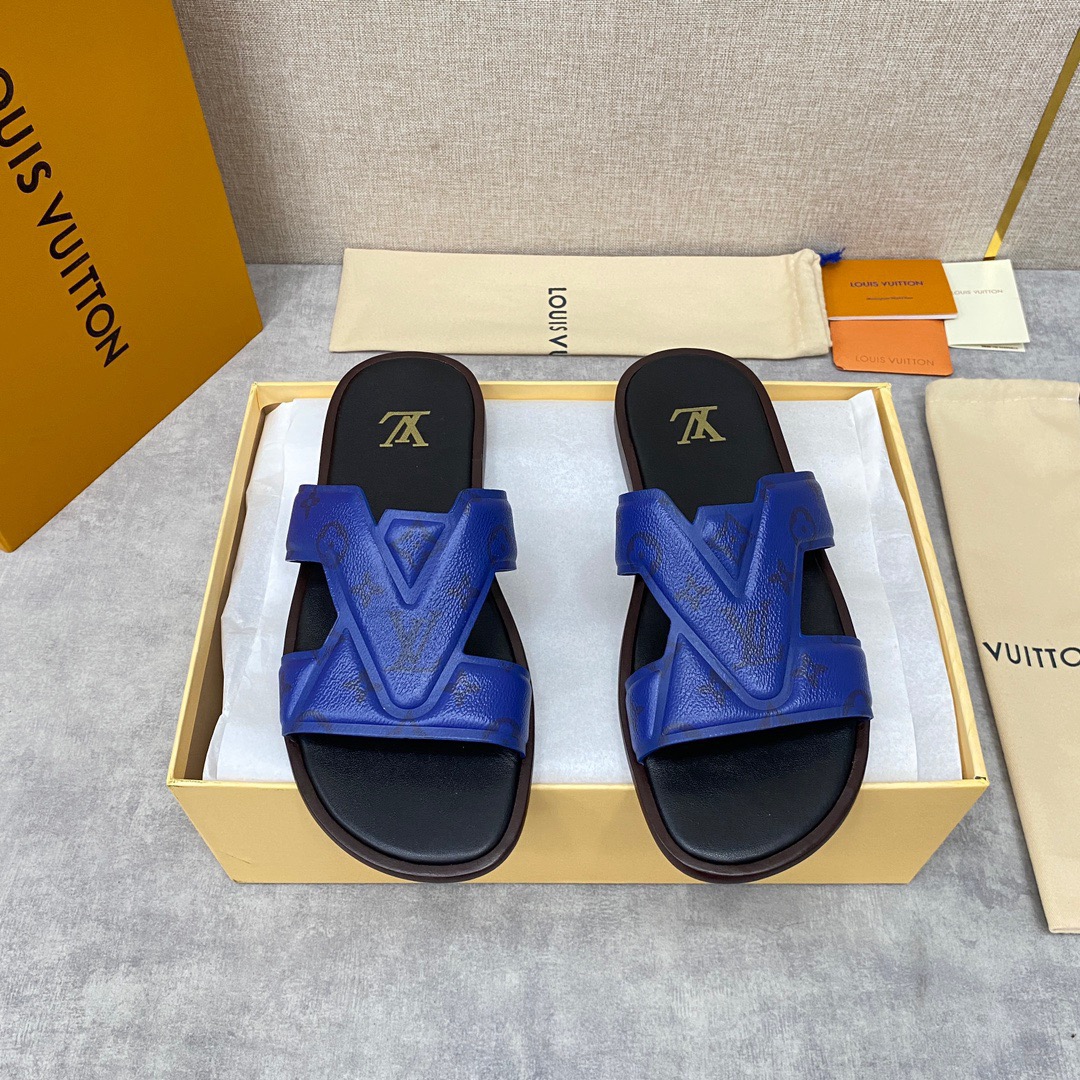 Men L*ouis V*uitton Top Slippers