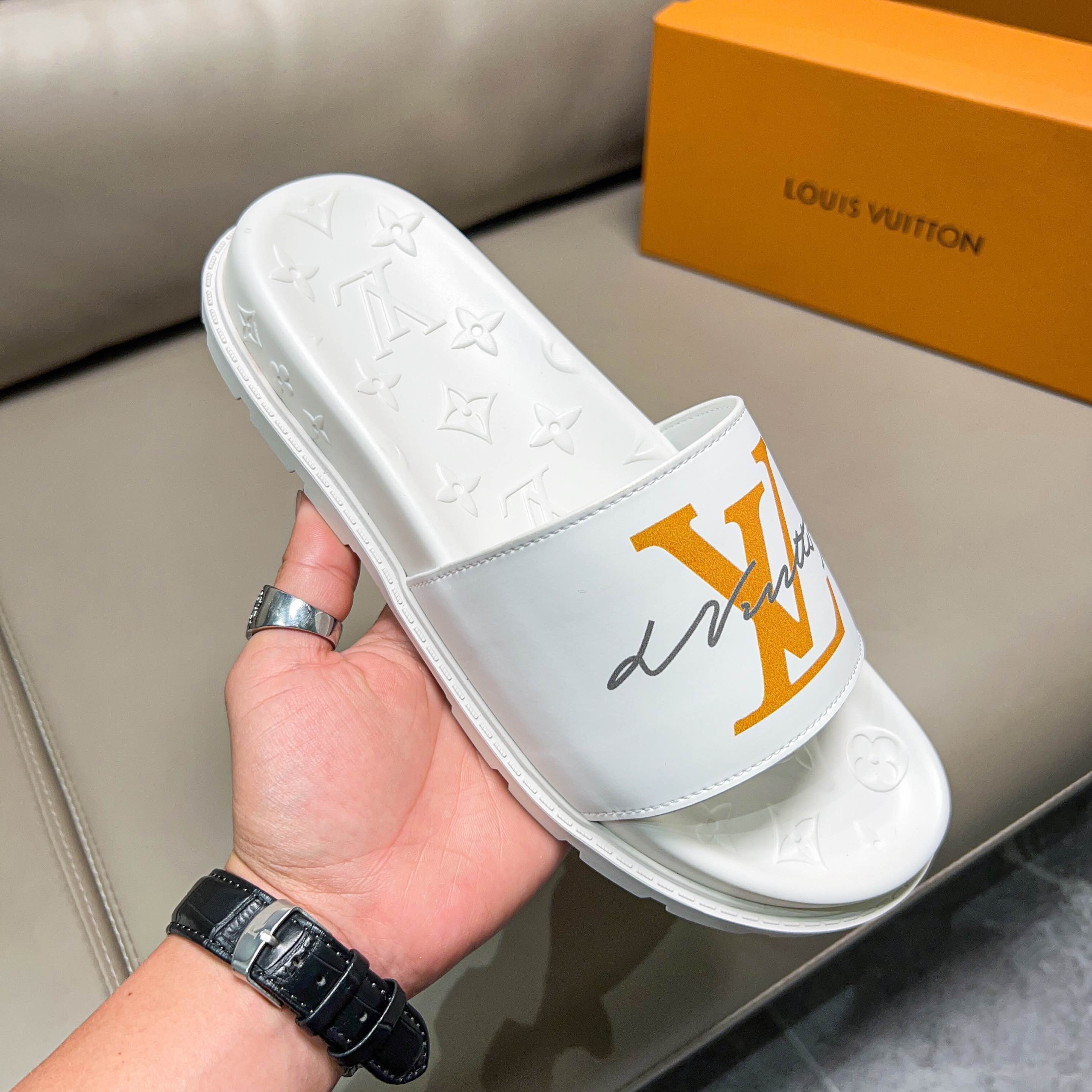 Men L*ouis V*uitton Top Slippers