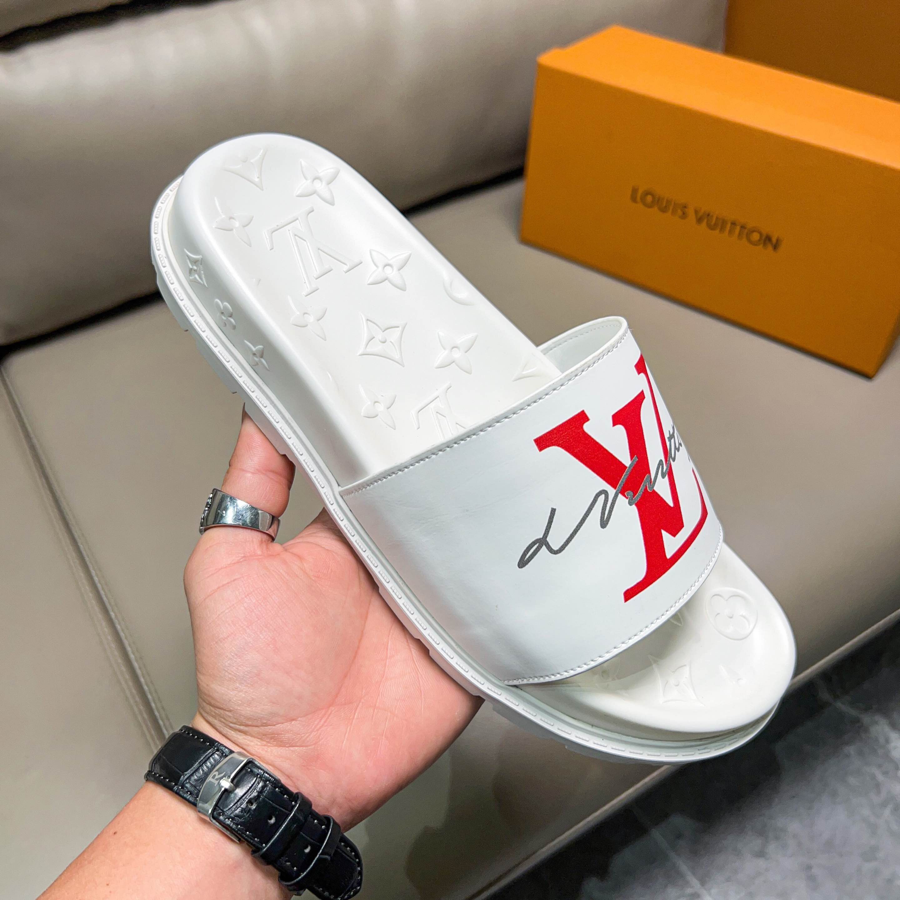 Men L*ouis V*uitton Top Slippers