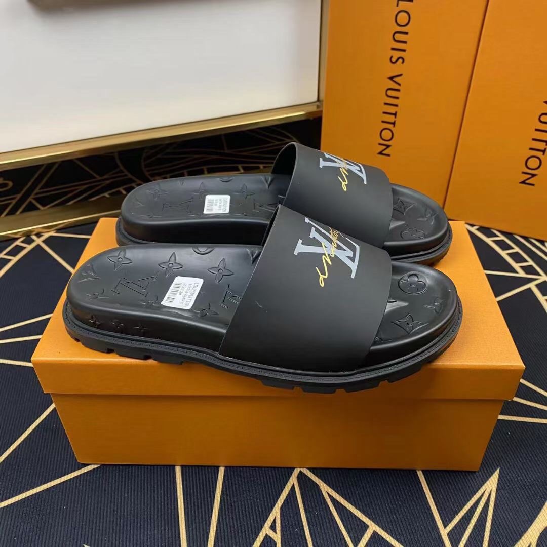 Men L*ouis V*uitton Top Slippers