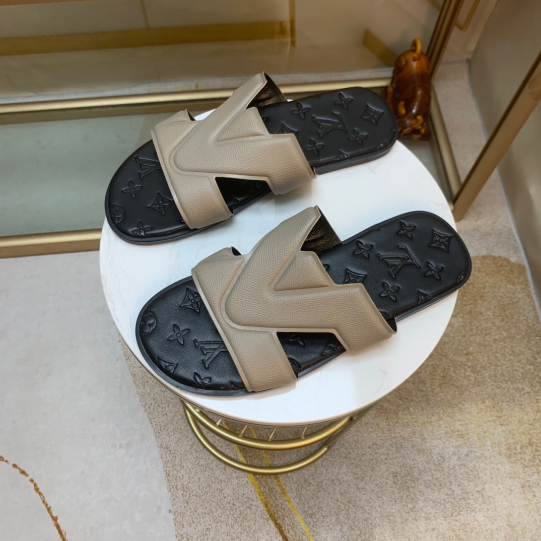 Men L*ouis V*uitton Top Slippers