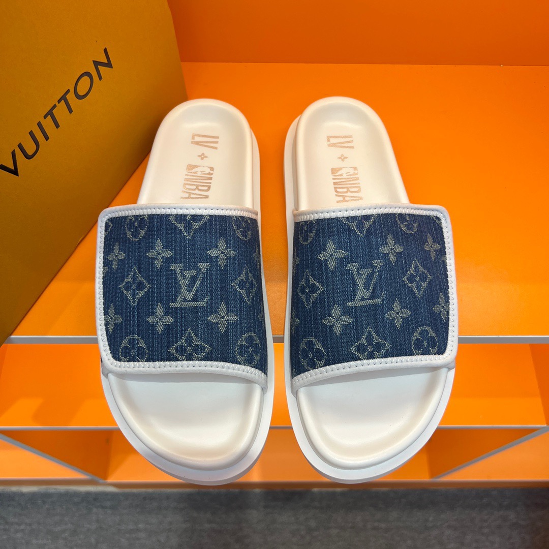 Men L*ouis V*uitton Top Slippers