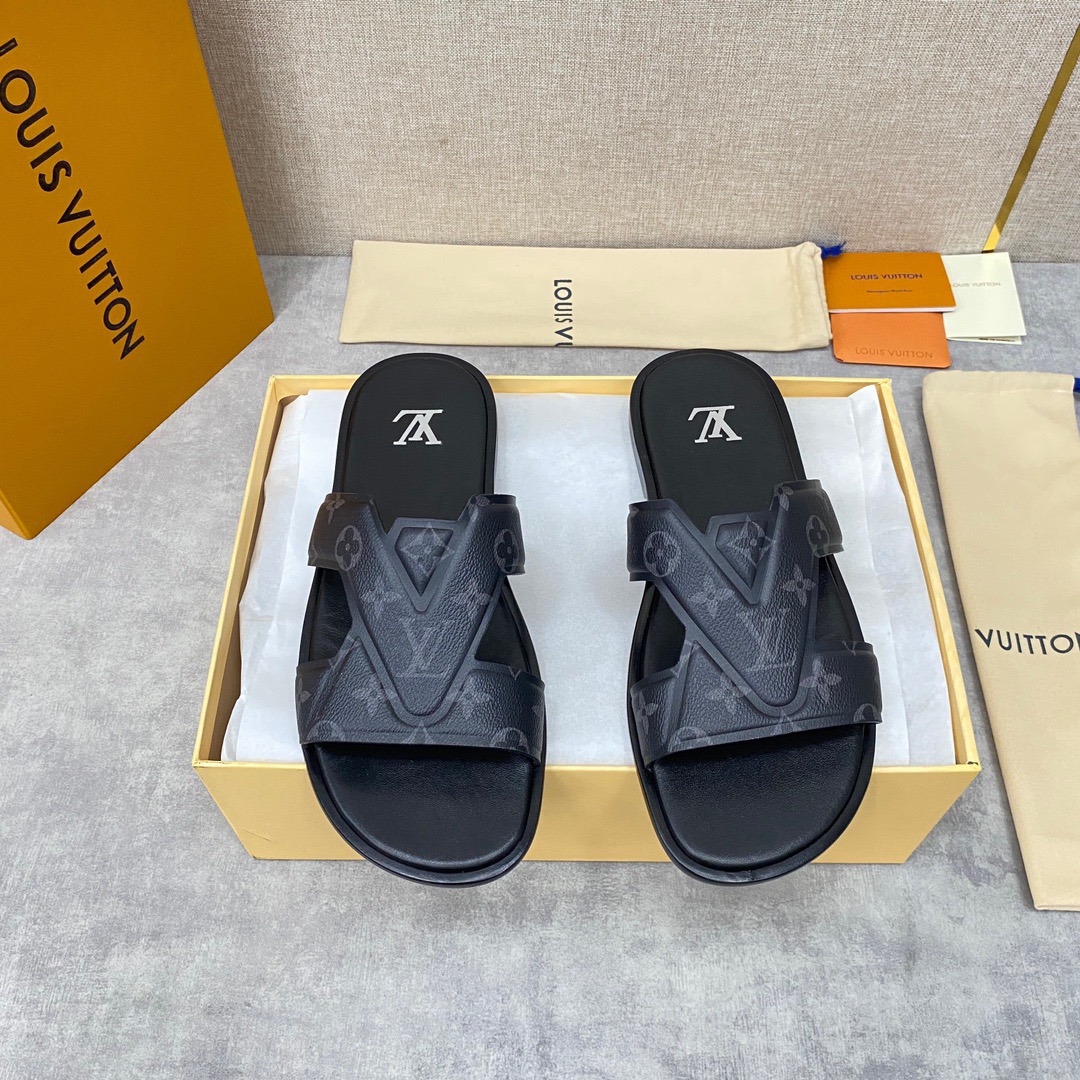 Men L*ouis V*uitton Top Slippers