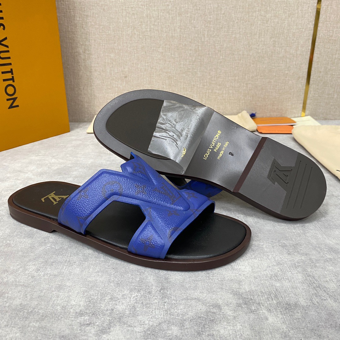 Men L*ouis V*uitton Top Slippers