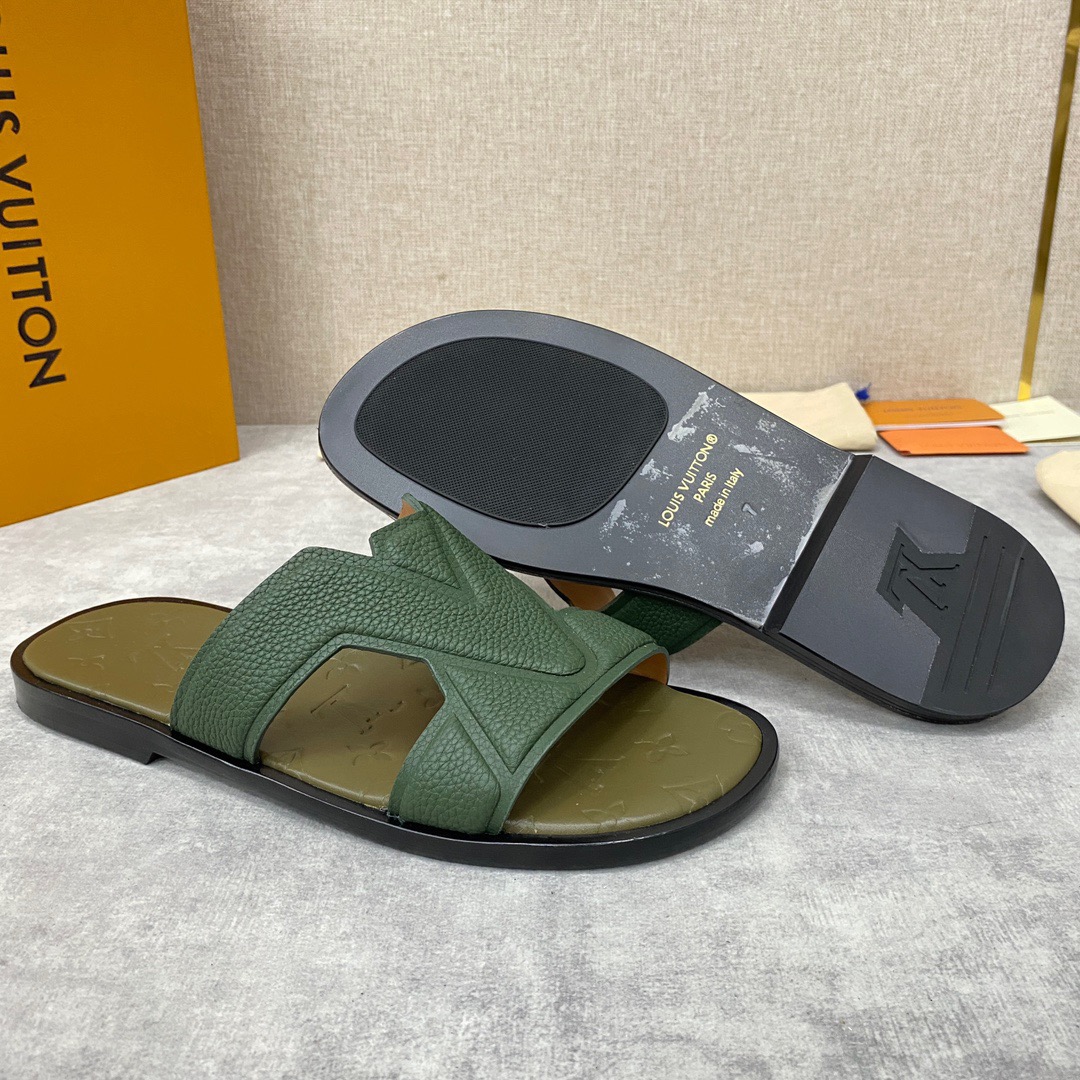 Men L*ouis V*uitton Top Slippers