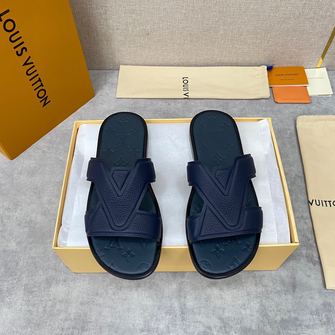 Men L*ouis V*uitton Top Slippers