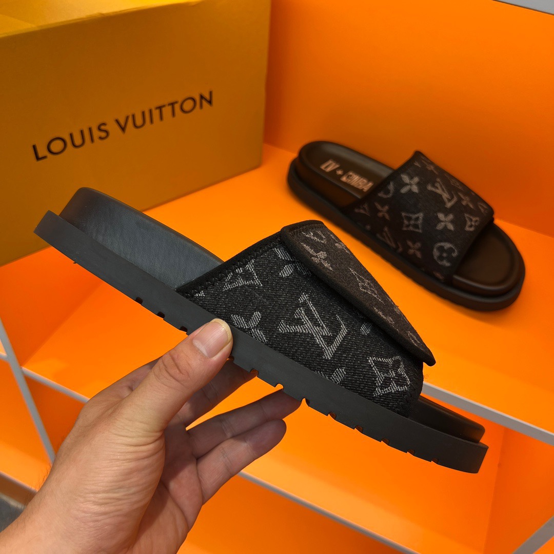 Men L*ouis V*uitton Top Slippers