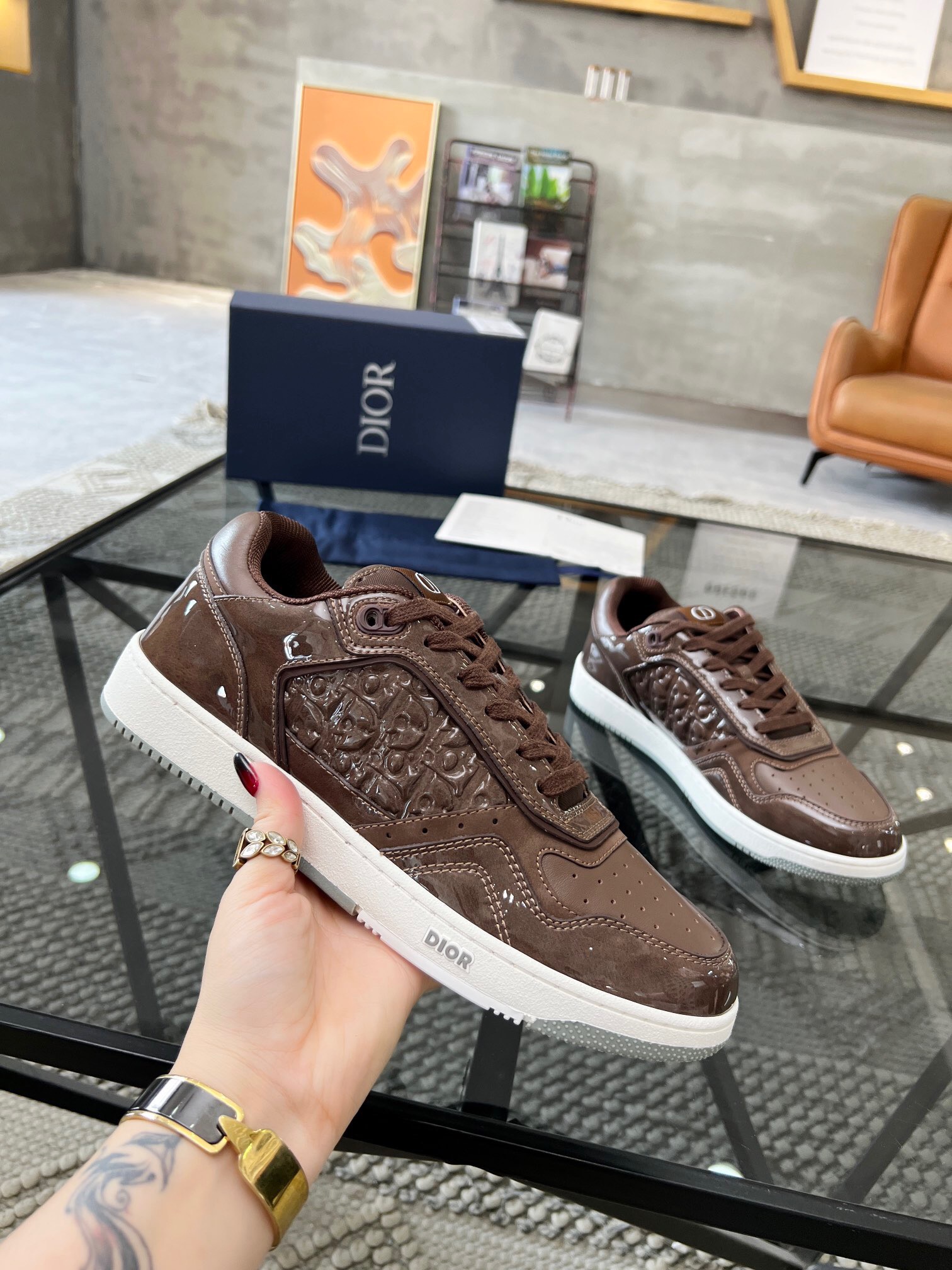 Men Women D*ior Top Sneaker